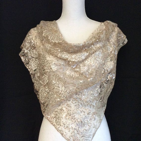 gold lace shawl