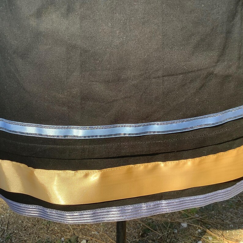 Black Ribbon Apron, Small Half Apron, Girls Size Aprons Costume Apron ...