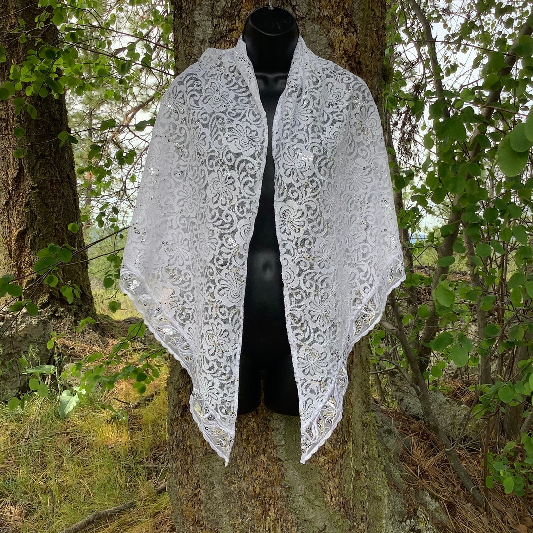 large white shawl