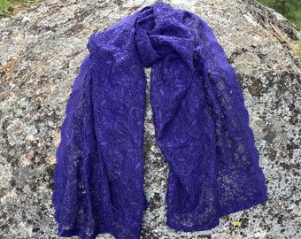 Navy Lace Shawl for Women, Dark Blue Long Lace Shawl, Long Scarves, Renaissance Cape Costume, Sparkly  Lace Caplet Shawl