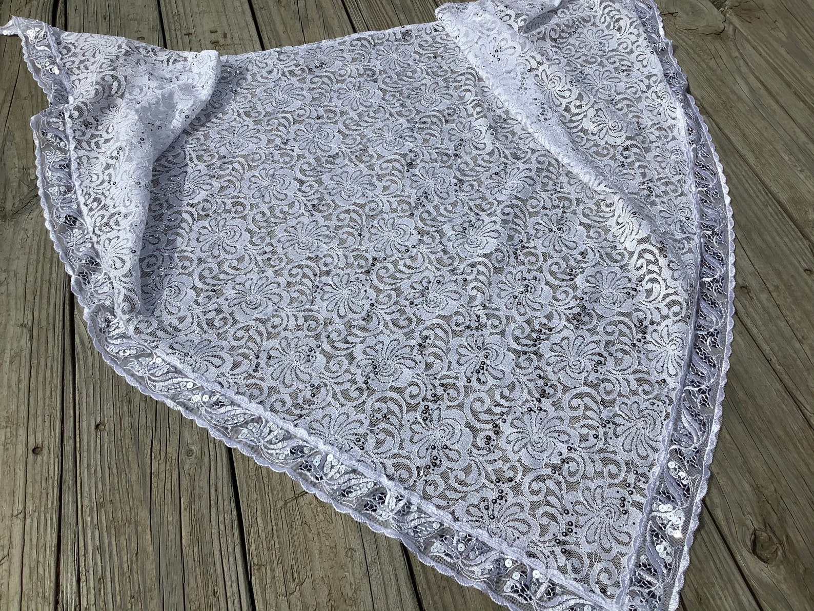 large white shawl