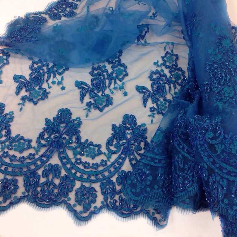peacock blue lace dress