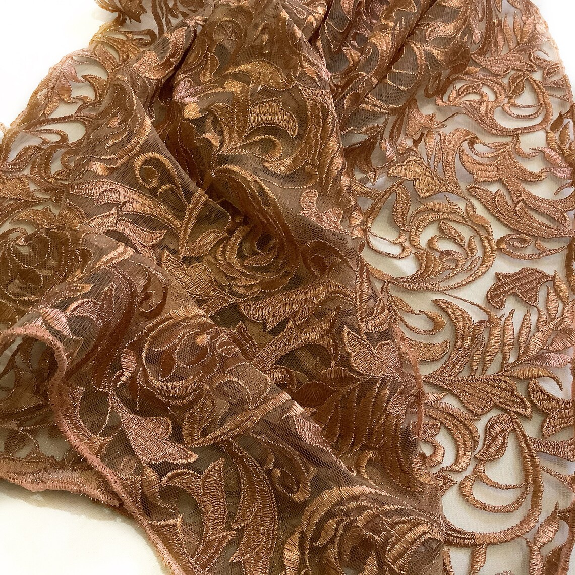 Rose Gold Lace Shawl Long Lace Wedding Shawls Anniversary Etsy