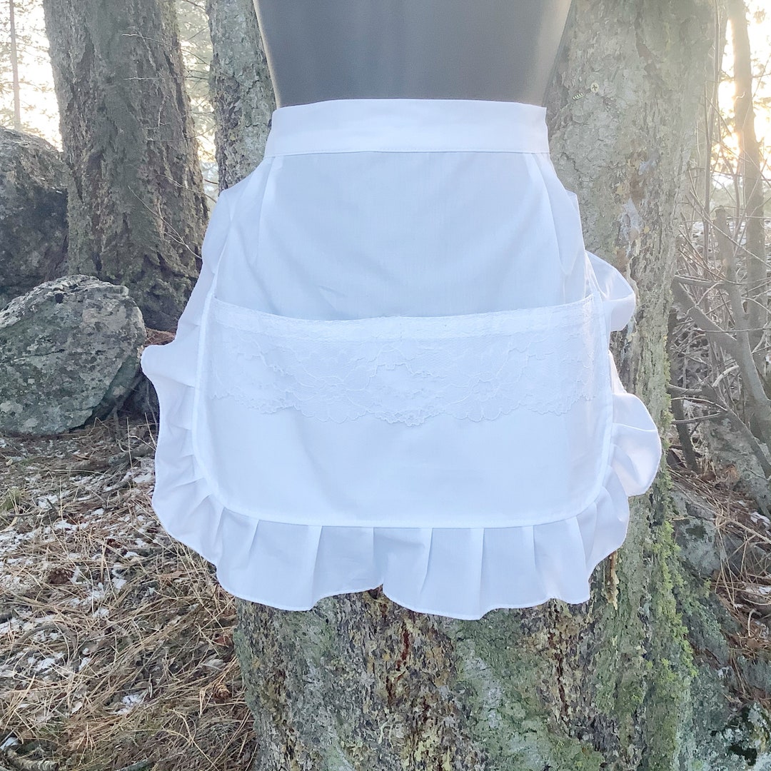Plain White Apron With Pocket White Fabric Vendor Apron Etsy