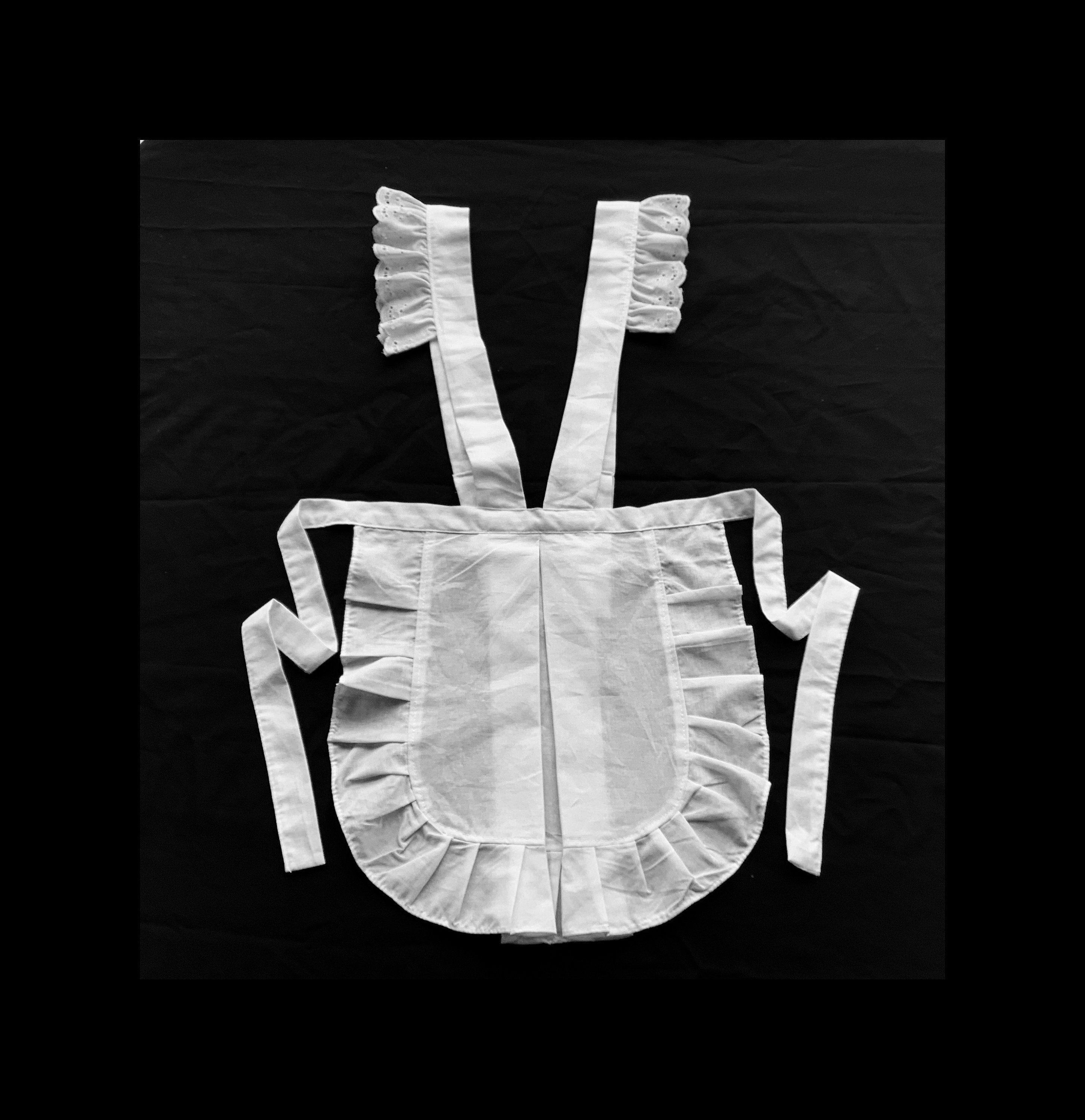Children White Apron With Ruffles, TV Horror Show Maid Apron, Costume ...