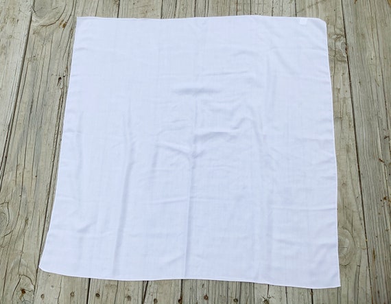 Small Solid White Square scarf White head scarf, … - image 3