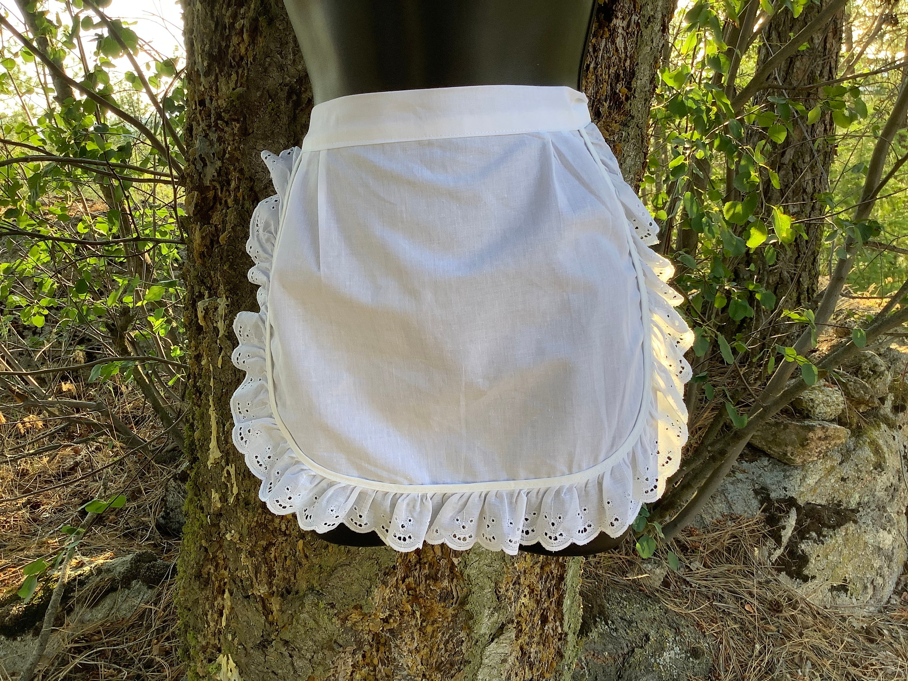 エプロン・三角巾 1930s Hand Made Tenerife Lace Half Apron 1930s