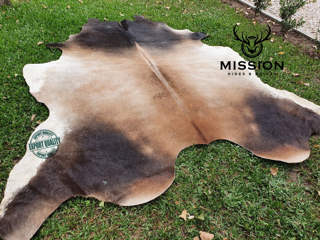 XXL CAMEL GRAY Cowhide Rug Gorgeous! Unique! Peau De Vache Super Sale ...
