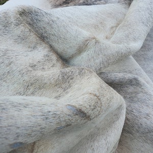 Grauer Rindslederteppich GROSS Peau de Vache. Kuhhaut Bild 4