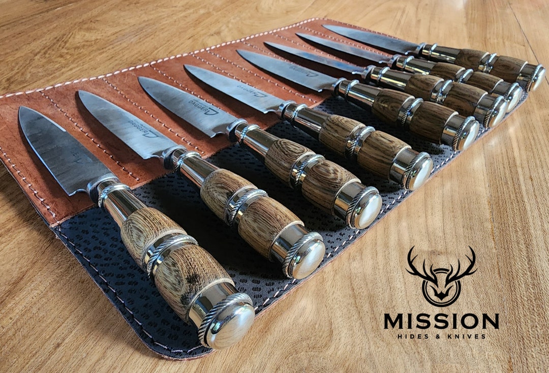 Argentine Handmade Gaucho 8 STEAK KNIVES SET Premium Stainless Steel