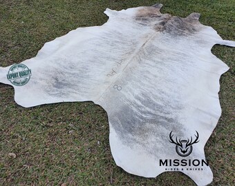 Gray Cowhide Rug LARGE Peau de Vache. Piel de Vaca