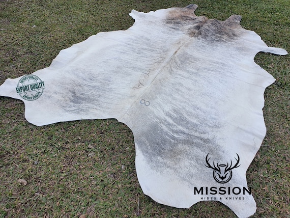 Gray Cowhide Rug LARGE Peau de Vache. Piel de Vaca