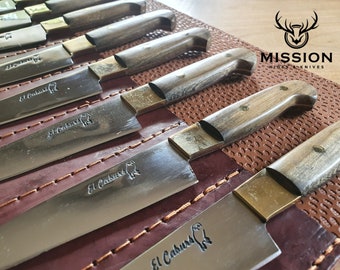 STEAK KNIVES SET x 12 Argentine Gaucho Stainless Steel  Mission Argentina.