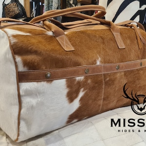 Reisetasche aus Rindsleder! Weekender-Reisetasche! Einzigartiges Stück!