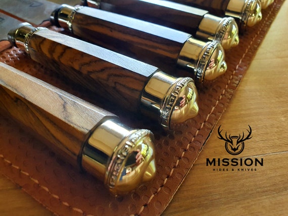 STEAK KNIVES SET X 8 Handmade Gaucho Premium Stainless Steel Mission  Argentina. 