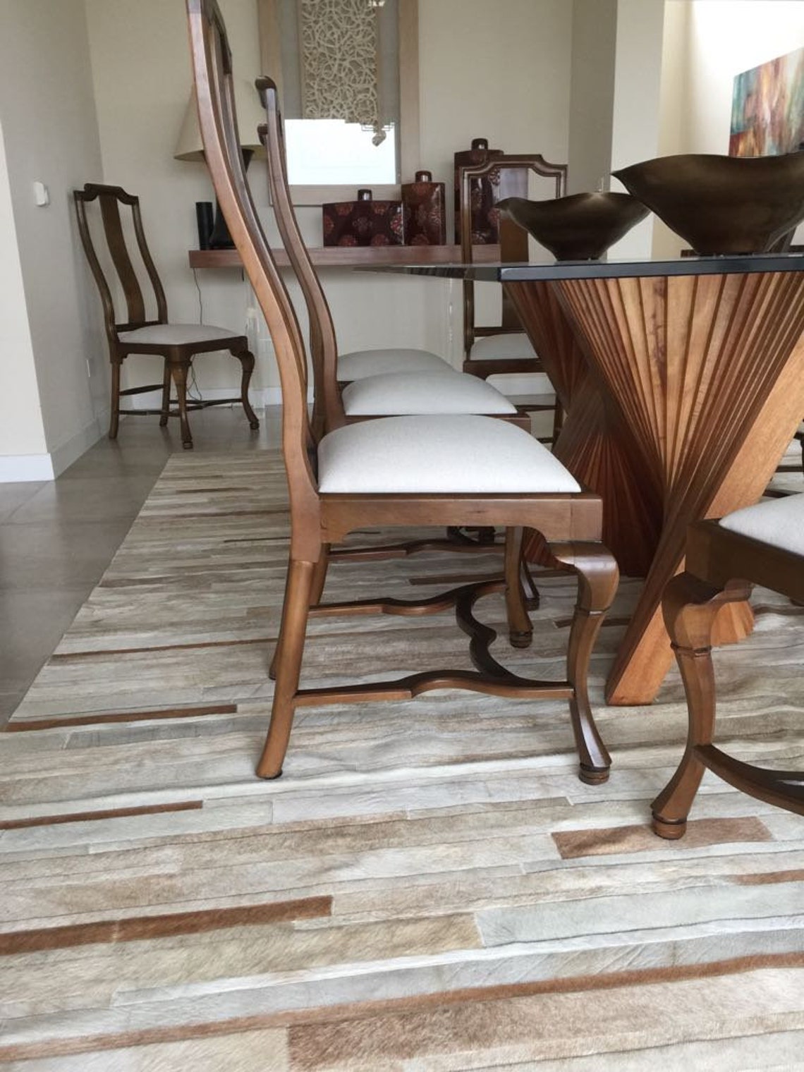 Cowhide Rug ZEBRA Black&White XL 2.4m x 1.8m Peau de Vache Etsy