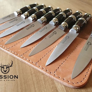 Argentine Handmade Gaucho STEAK KNIVES SET x 8 Premium Stainless Steel  Mission Argentina.