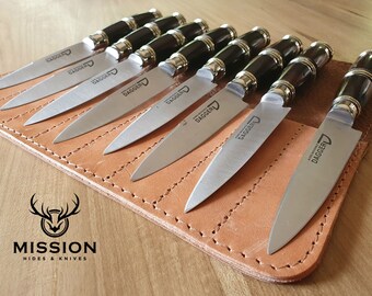 Argentine Handmade Gaucho STEAK KNIVES SET x 8 Premium Stainless Steel  Mission Argentina.