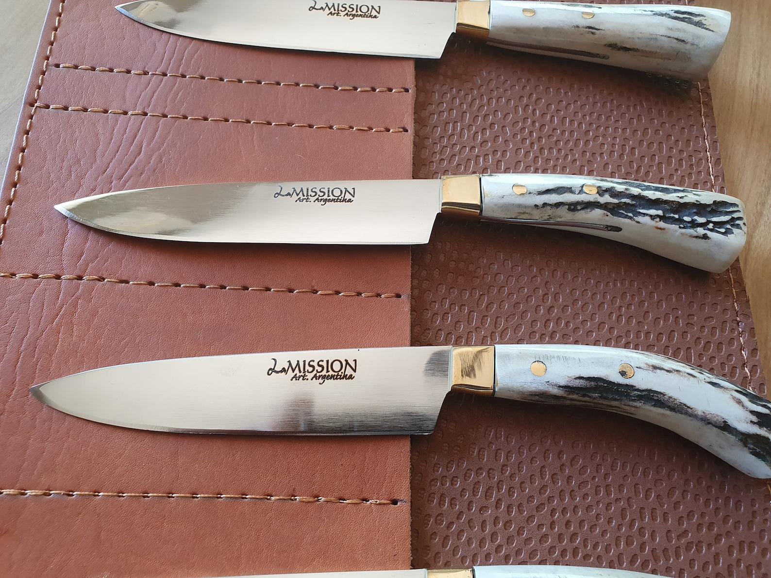 Argentine Gaucho STEAK KNIVES SET x 8 Deer Horn Stainless Etsy