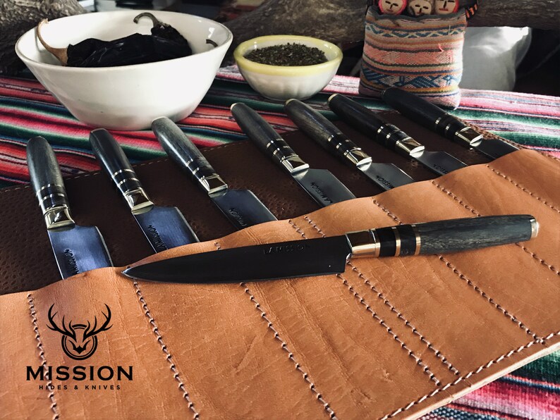 8 STEAK KNIFE SET Argentine Gaucho Stainless Steel Mission Etsy