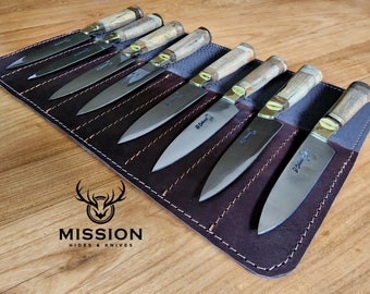 ARGENTINA STEAK KNIVES Set x 8 Stainless Steel Gaucho Knives Mission Argentina. Father Day