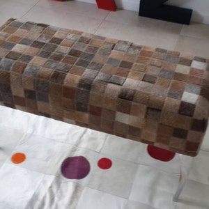 COWHIDE BENCH 36&quot; x 14&quot;