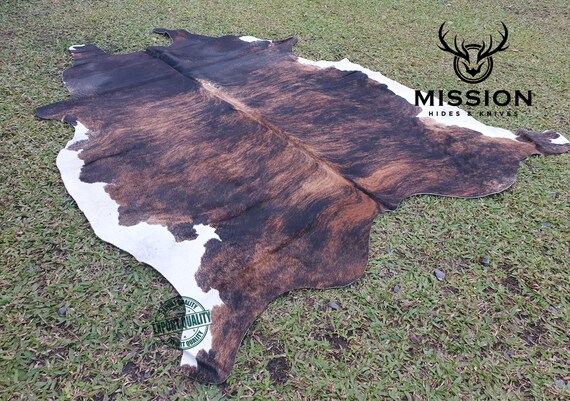 COWHIDE Rug BRINDLE Cowhide Rug Kuhfell Teppich Cow Hide Peau de Vache
