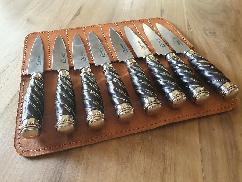 8 STEAK KNIFE SET Argentine Gaucho Stainless Steel Mission Etsy