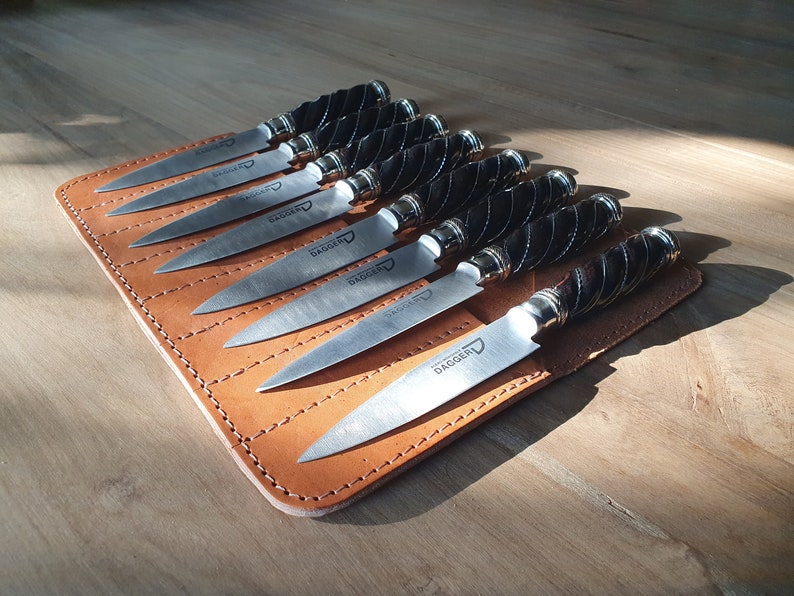 8 STEAK KNIFE SET Argentine Gaucho Stainless Steel Mission Etsy