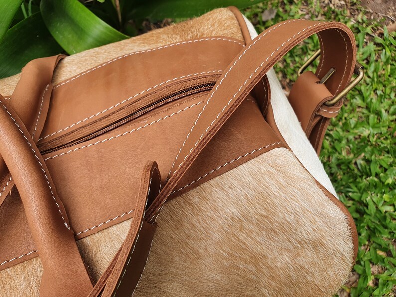 Cowhide Traveller Bag Weekender Cowhide Bag Etsy