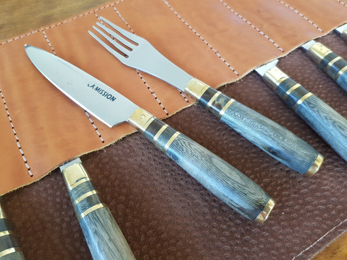 Argentine Gaucho STEAK KNIVES SET Fork x 4 Stainless Steel Etsy