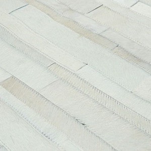 Cowhide Patchwork Rug. GRAY STRIPES!! Amazing Design!. 4ft x 6ft image 5