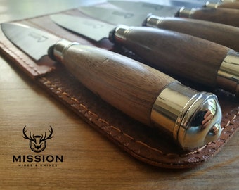 Argentine Handmade Gaucho  8 STEAK KNIVES SET Premium Stainless Steel  Mission Argentina.
