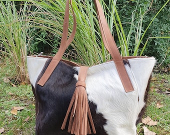 DEVOA　Hand made bag cow leather Cowhide Purse Unique Piece Cow Hide Handbag. Leather Bag. - Etsy