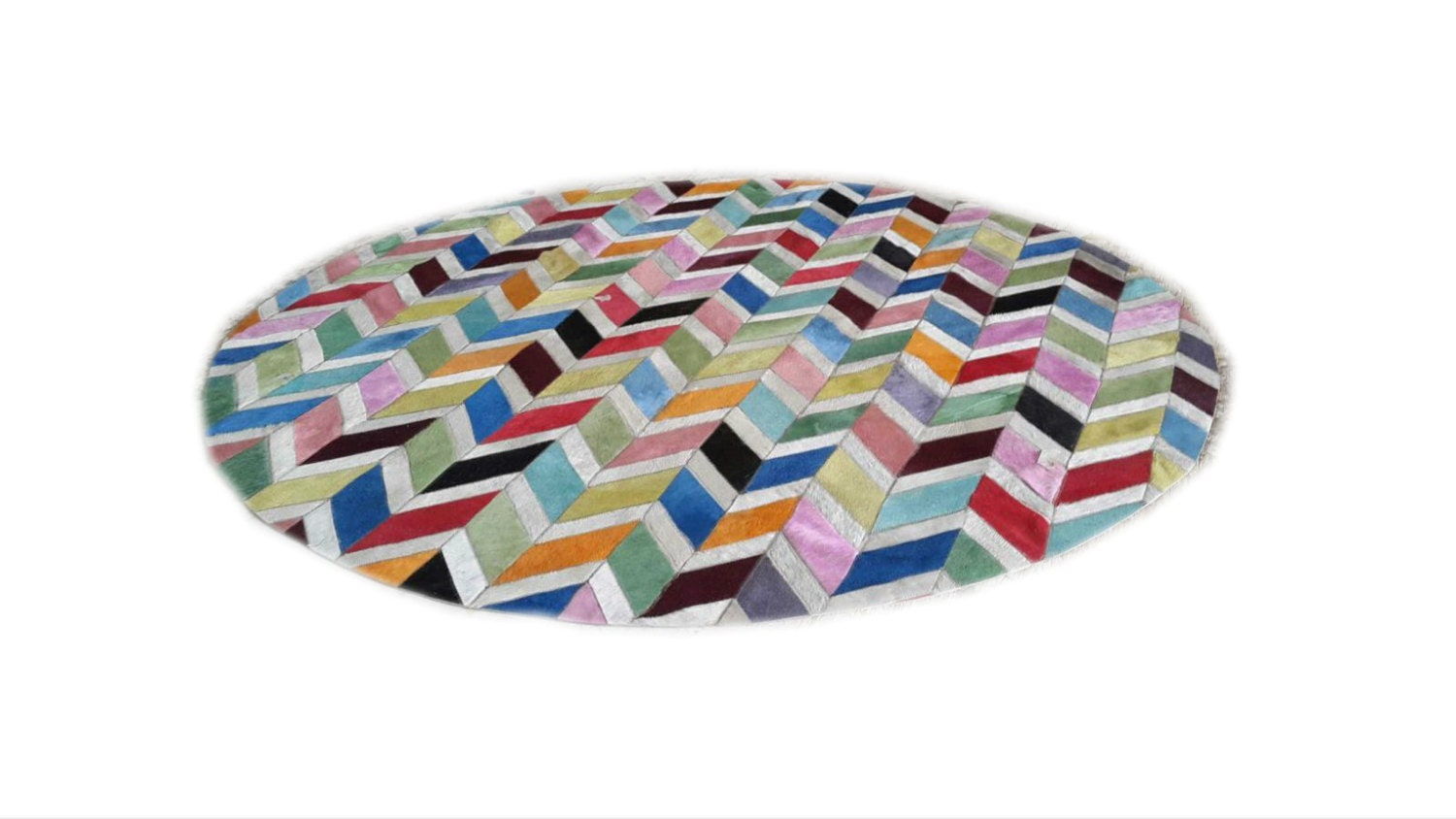 Squircle Rug Round Cowhide Patchwork Rug Circular Rug - Etsy