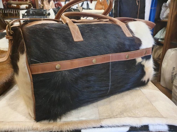 cowhide travel bag
