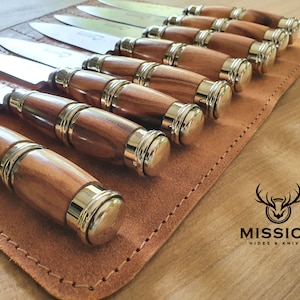 8 STEAK KNIFE SET Argentine Gaucho Stainless Steel Mission Argentina. Handmade