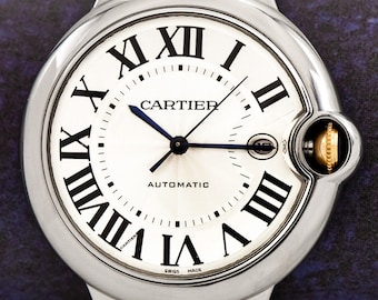 Cartier Ballon Bleu 3765 Stainless Steel Gold 42 mm Automatic Men's Watch