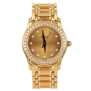 Estate Piaget Polo 18K Yellow Gold Diamond-Set Ladies Wristwatch