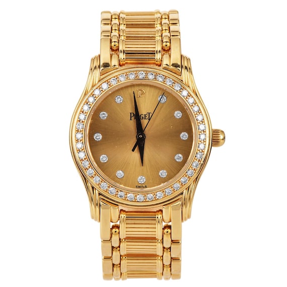 Edition Piaget Polo 18K Gelbgold Damenarmbanduhr mit