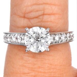 Cartier 1895 Collection 1.77 Carat Diamond Engagement Ring Platinum image 6