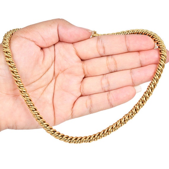 Pomellato Diamond 18K Gold Rope Chain Hardware Li… - image 8