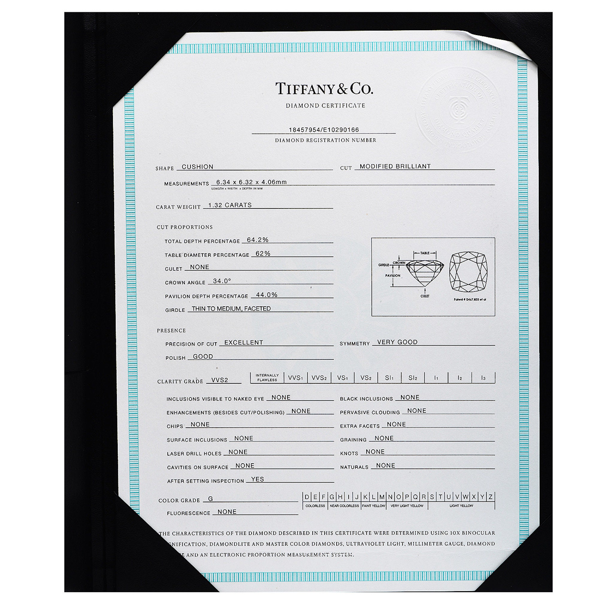 tiffany certificate of authenticity