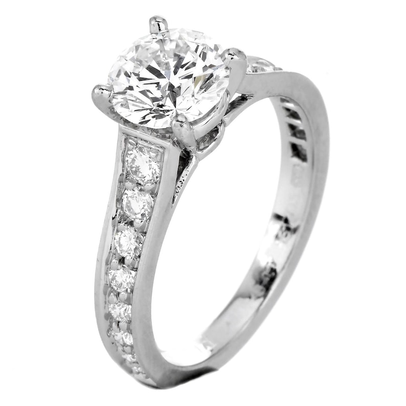 Cartier 1895 Collection 1.77 Carat Diamond Engagement Ring Platinum image 3