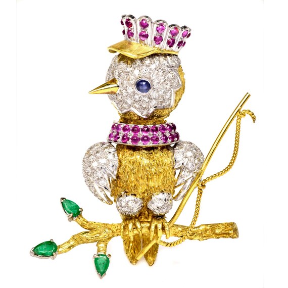 Vintage emerald bird - Gem