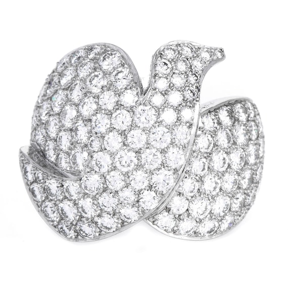 Cartier "Dove of Peace" Diamond 18K White Gold Pa… - image 1