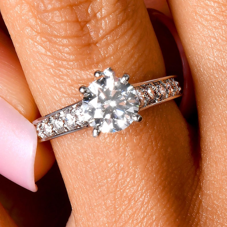 Cartier 1895 Collection 1.77 Carat Diamond Engagement Ring Platinum image 2