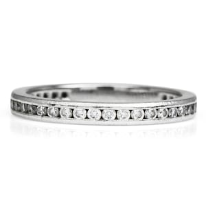 Tiffany & Co. Diamond Platinum Designer Eternity Band Ring Size 6