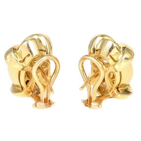 Kurt Wayne Diamond 18K Yellow Gold Bypass Oval Cl… - image 4