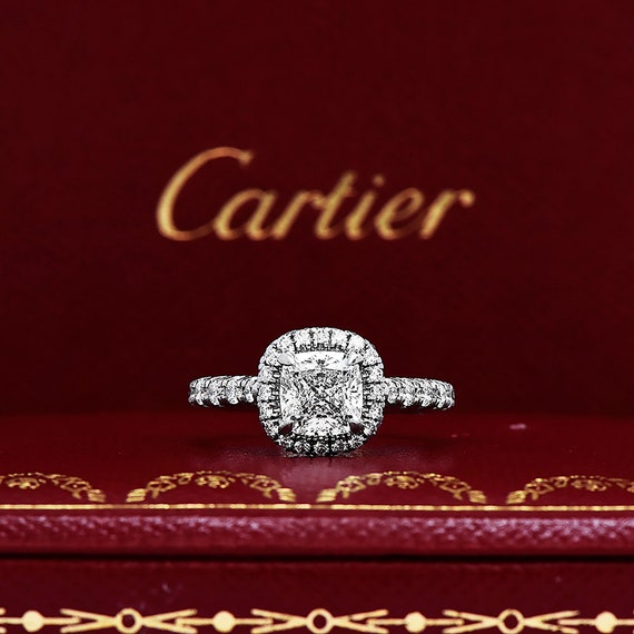 Cartier GIA Certified F VVS Cushion Diamond Plati… - image 8